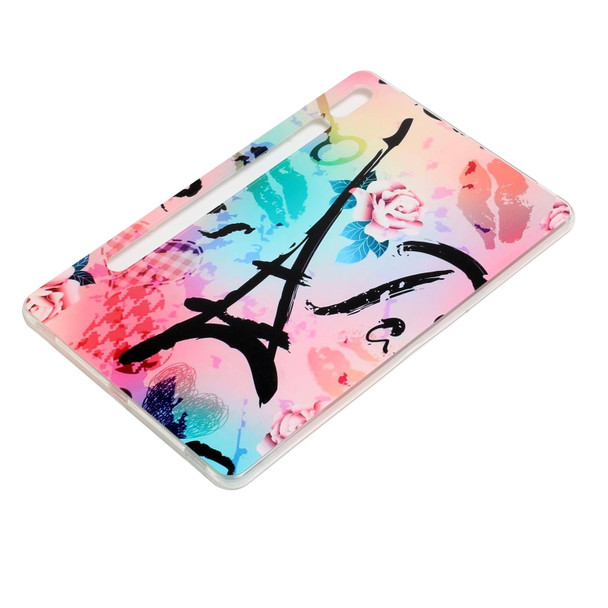 Samsung Galaxy Tab S7 Painted TPU Tablet Case(Rose Tower)