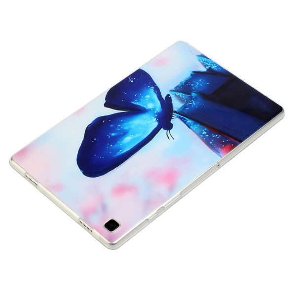 Samsung Galaxy Tab A7 10.4 2020 Painted TPU Tablet Case(Blue Butterfly)