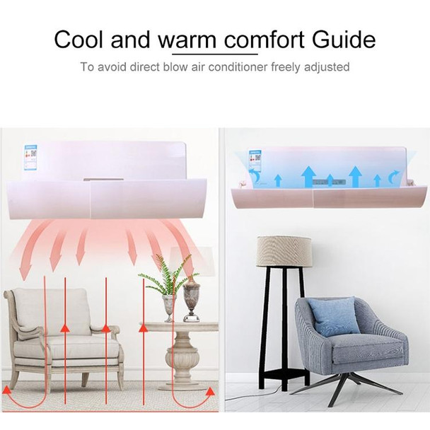 Bedroom Wall-Mounted Baby Universal Anti-Straight Blowing Air Conditioning Windshield Wind Deflector Shroud, S Three Board Version