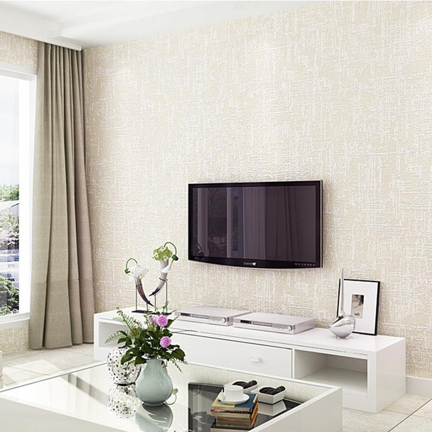 Simple Non-Woven Fabric Bedroom Living Room Plain Wallpaper Self-Adhesive 3D Stereo Imitation Diatom Mud Wallpaper, Specification: 0.53 x 3 Meters(714-2 Cream Color)