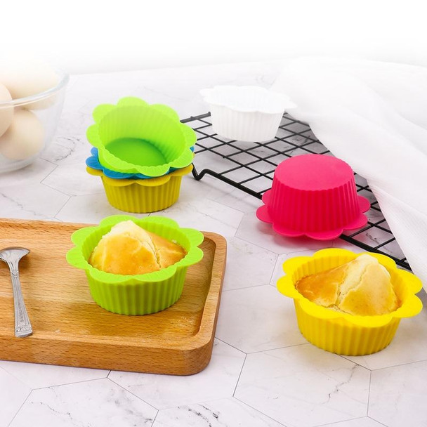 20 PCS DIY Baking Mold Macaron Lace Shape Silicone Cake Cup Pudding Egg Tart Muffin Cup Mold,Random Color Delivery