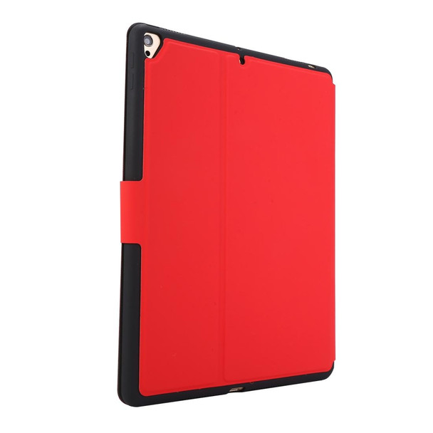 iPad 9.7 (2018) / (2017) Electric Pressed Texture Horizontal Flip Leather Case with Holder & Pen Slot(Red)