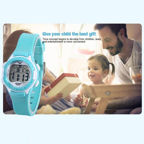 JNEW 9688-2 Children Multifunctional Colorful Backlight Waterproof Sports Digital Watch(Cyan)