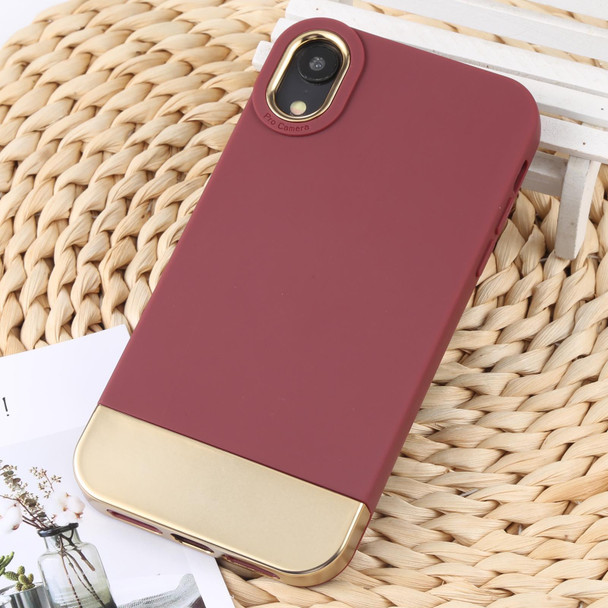 TPU + Electroplated PC Phone Case - iPhone XR(Red)