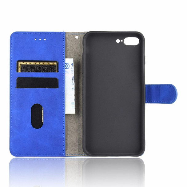 Skin Feel Magnetic Calf Leather Case - iPhone SE 2022 / SE 2020 / 8 / 7(Blue)
