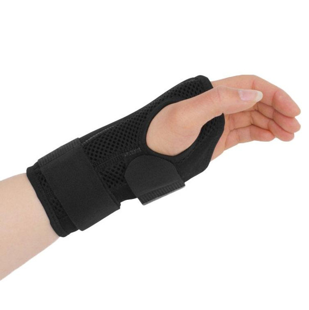 2PCS Two-Way Compression Stabilized Support Plate Wrist Brace Fracture Sprain Rehabilitation Wrist Brace, Specification: Left Hand M (Black)