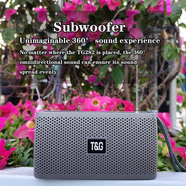 T&G TG282 Portable Bluetooth Speakers with Flashlight, Support TF Card / FM / 3.5mm AUX / U Disk / Hands-free Call(Green)