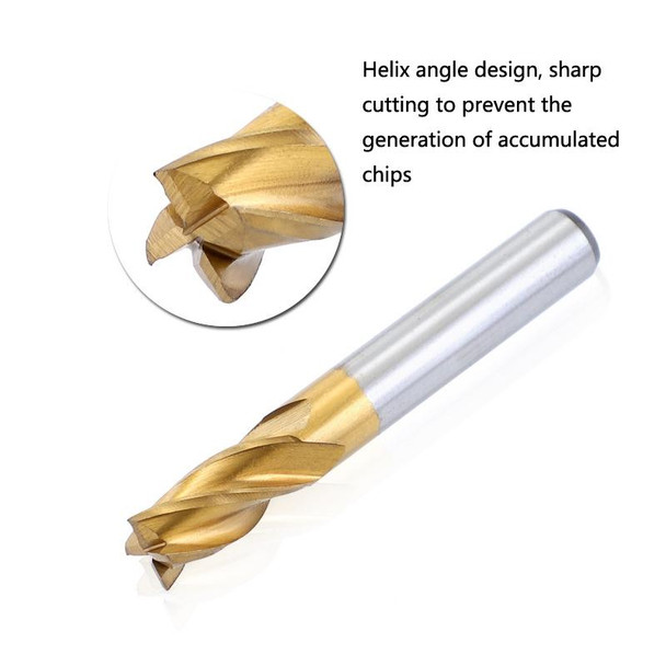 11 PCS/Set High-Speed Steel And Aluminum End Face Milling Cutter With Straight Shank Titanium-Plated Milling Cutter