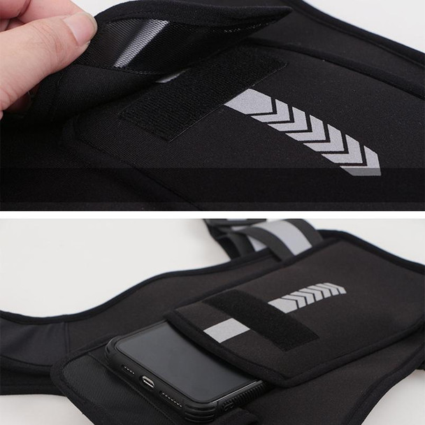 Running Reflective Vest Bag Outdoor Sports Mobile Phone Chest Bag(Regular)