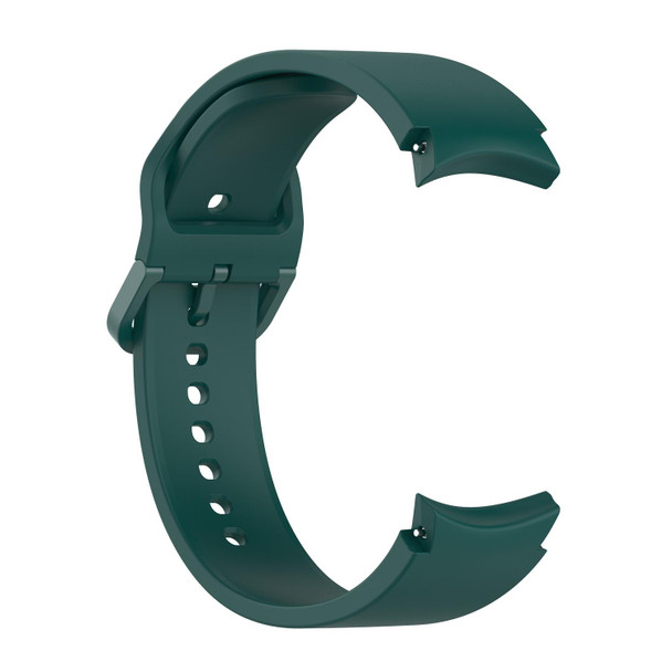 Samung Galaxy Watch4 40mm / 44mm Silicone Flat Buckle Watch Band(Dark Green)