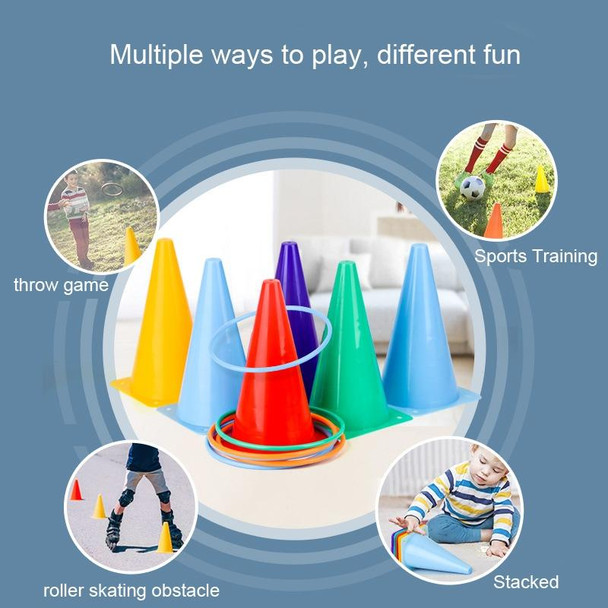 Children Sensory Integration Training Hoop Barrier Bucket(5 Roadblocks+9 Circles)