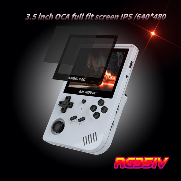 ANBERNIC RG351V 3.5 Inch Screen Linux OS Handheld Game Console (Gray) 16GB+128GB