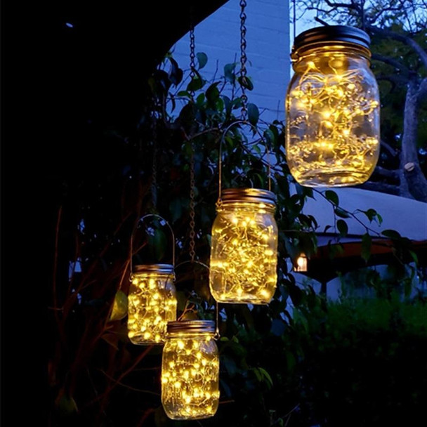 10 LEDs Solar Energy Mason Bottle Cap Pendent Lamp Outdoor Decoration Garden Light, Not Include Bottle Body(Warm White)