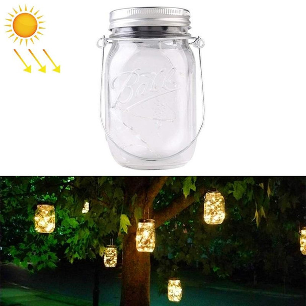 10 LEDs Solar Energy Mason Bottle Cap Pendent Lamp Outdoor Decoration Garden Light, Not Include Bottle Body(Warm White)