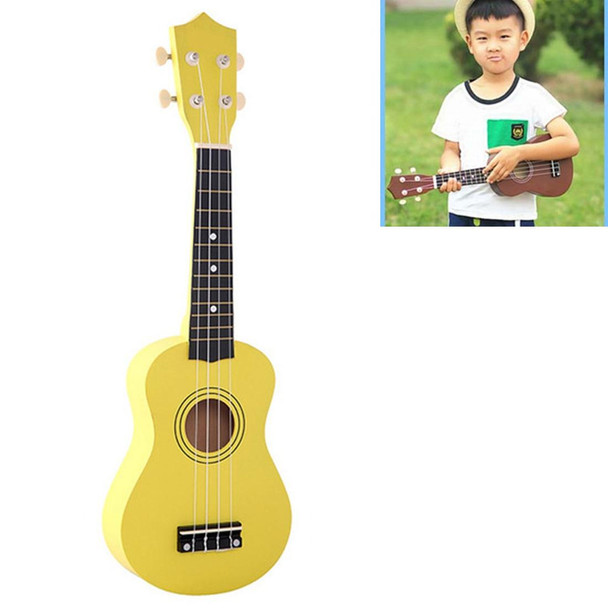 HM100 21 inch Basswood Ukulele Children Musical Enlightenment Instrument(Yellow)