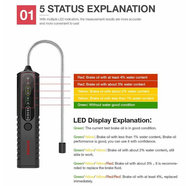 EDIAG BF100 Car Brake Oil Detection Pen Brake Fluid Tester