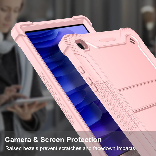 Samsung Galaxy Tab A7 10.4 (2020) Silicone + PC Shockproof Protective Case with Holder(Rose Gold)