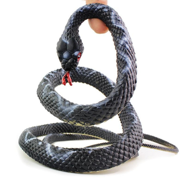 2 PCS Boa Constrictor Tricky Toy Mischief Scary Simulation Snake(Brown)