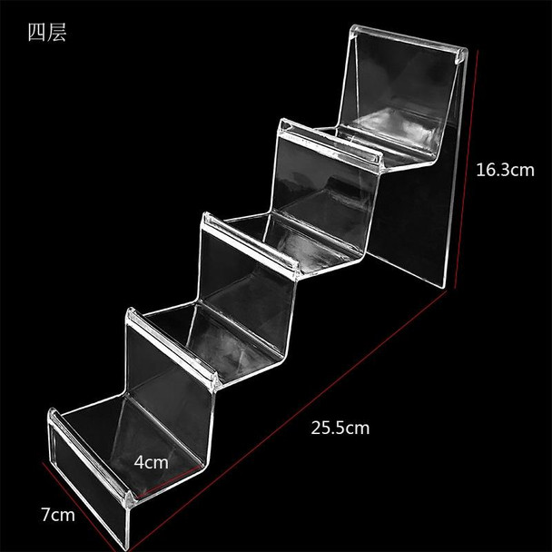 10 PCS Thickened Transparent Wallet Holder Plastic Phone Mask Display Stand Counter Display Stand,Specification: No. 3 4 Layer