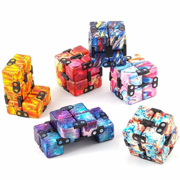 3 PCS Intellectual Decompression Unlimited Folding Magic Cubes(Starry Sky)