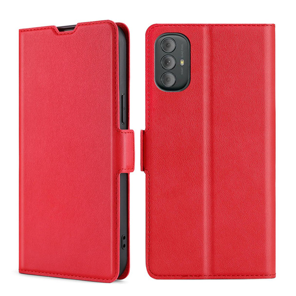 Motorola Moto G Power 2022 Ultra-thin Voltage Side Buckle Leather Phone Case(Red)