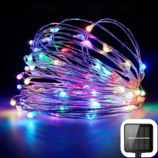 Solar-Powered LED String Fairy Lights - 8 Modes, Waterproof