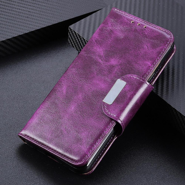 Motorola Moto G50 5G Crazy Horse Texture Horizontal Flip Leather Case with Holder & 6-Card Slots & Wallet(Purple)