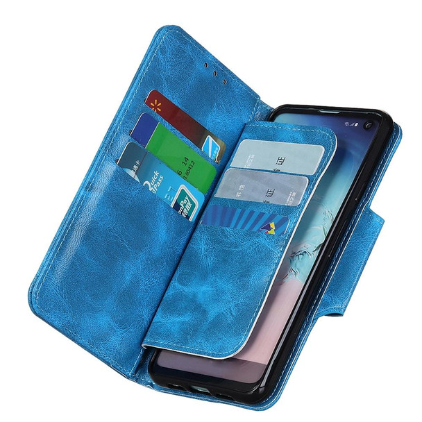 Motorola Moto G60S Crazy Horse Texture Horizontal Flip Leather Case with Holder & 6-Card Slots & Wallet(Blue)