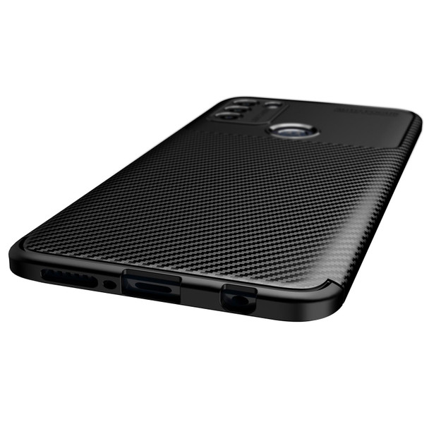 Motorola Moto G50 Carbon Fiber Texture Shockproof TPU Case(Black)