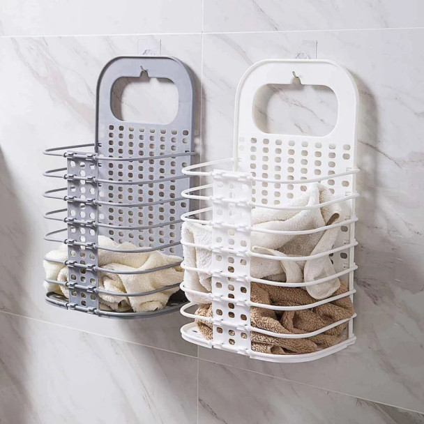 Wall-Mounted Folding Laundry Basket