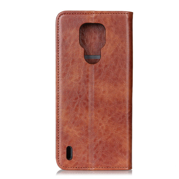 Motorola Moto E7 Magnetic Crazy Horse Texture Horizontal Flip Leather Case with Holder & Card Slots & Wallet(Brown)