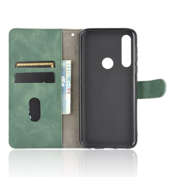 Motorola Moto G Power / G8 Power(US Version) Solid Color Skin Feel Magnetic Buckle Horizontal Flip Calf Texture PU Leather Case with Holder & Card Slots & Wallet(Green)