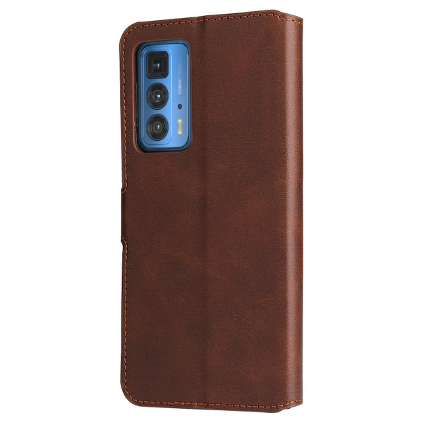 Motorola Moto Edge 20 Pro Classic Calf Texture PU + TPU Horizontal Flip Leather Case with Holder & Card Slots & Wallet(Brown)