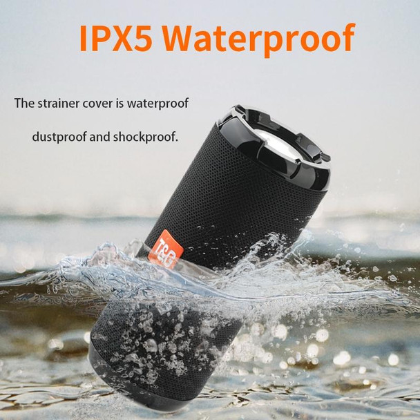 T&G TG621 Portable Waterproof 3D Stereo Wireless Speaker, Support FM Radio / TWS / TF Card(Black)
