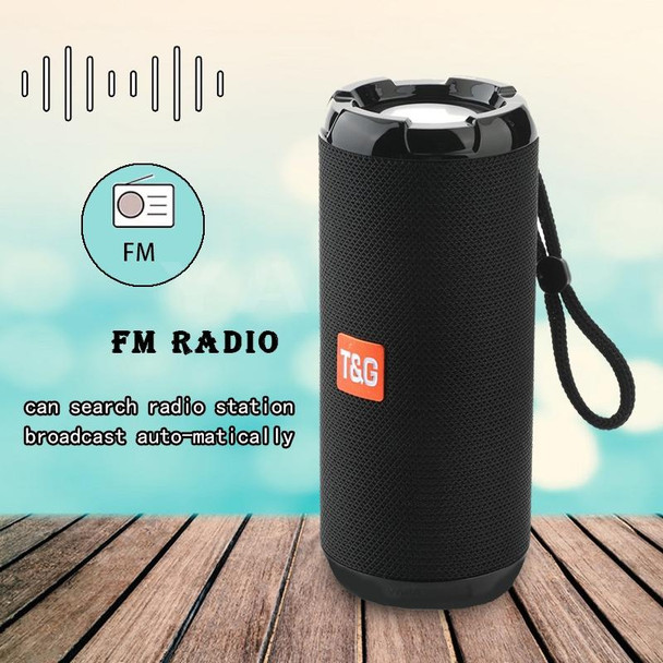 T&G TG621 Portable Waterproof 3D Stereo Wireless Speaker, Support FM Radio / TWS / TF Card(Black)