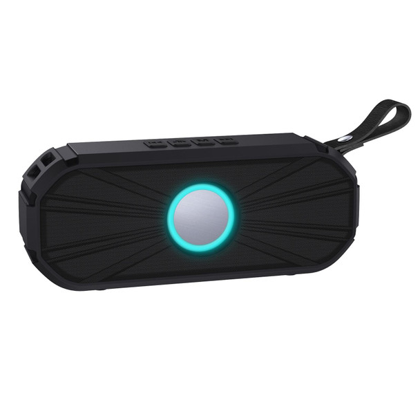 New Rixing NR-9012 Bluetooth 5.0 Portable Outdoor Wireless Bluetooth Speaker(Black)