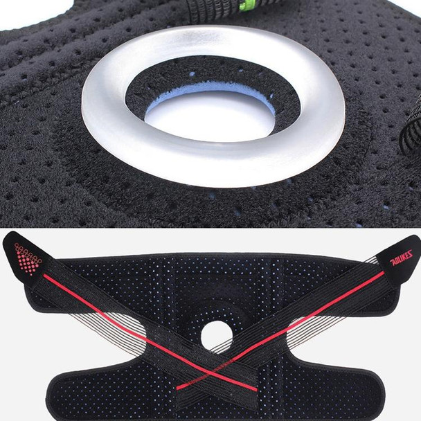 A Pair AOLIKES HX-7909 Tie Spring Support Silicone Knee Pad Mountaineering Riding Running Basketball Sweat-Absorbent Breathable Knee Pad(Black Gray)