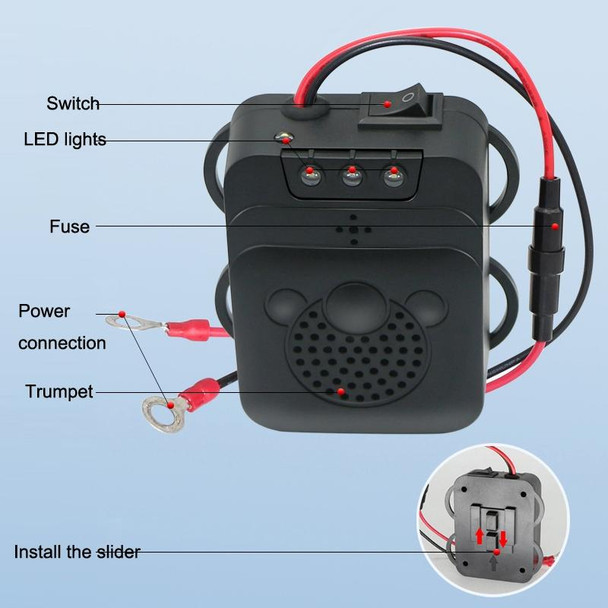 532 Vehicle Ultrasonic Mouse Repeller(Black)