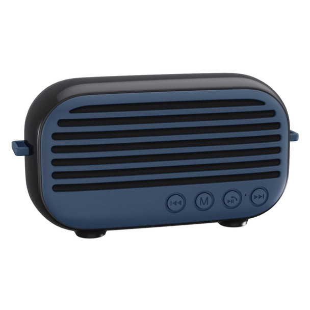 New Rixing NR-3000M Bluetooth 5.0 Portable Karaoke Wireless Bluetooth Speaker with Microphone & Shoulder Strap(Blue)