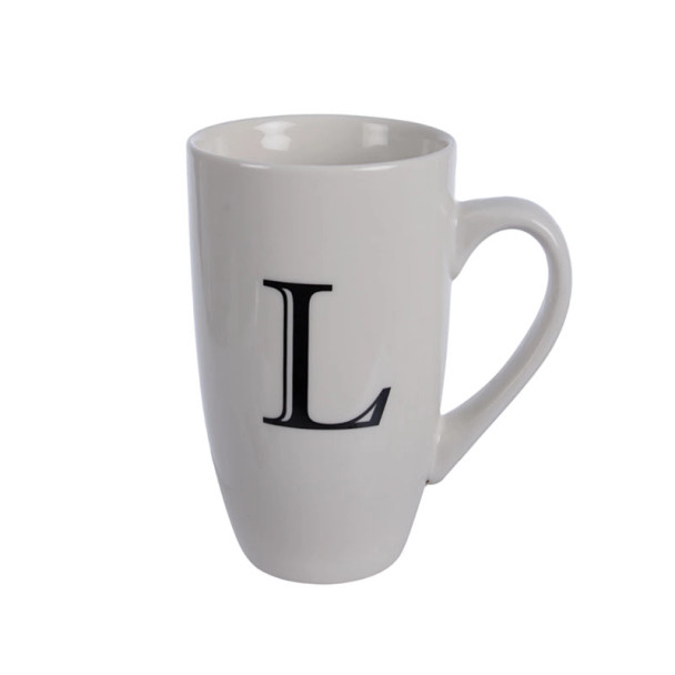 Assorted Tall Alphabet Letter Coffee Mugs