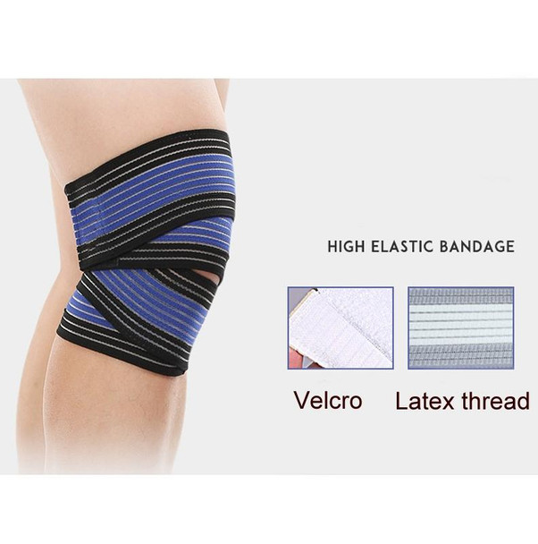 2 PCS Elastic Winding Knee Pads Pressurized Mountaineering Riding Leggings Strap, Length: 180cm