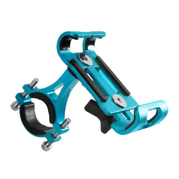 Universal Non-rotatable Aluminum Alloy Fixing Frame Motorcycle Bicycle Mobile Phone Holder (Blue)