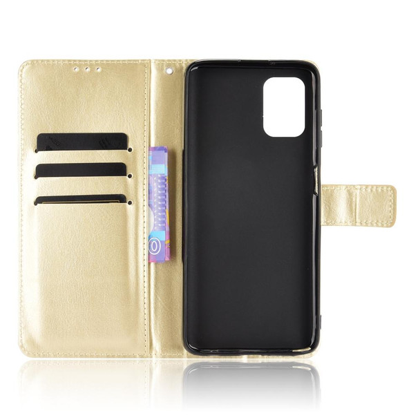 Motorola Moto G Stylus 2021 Retro Crazy Horse Texture Horizontal Flip Leather Case with Holder & Card Slots & Lanyard(Gold)