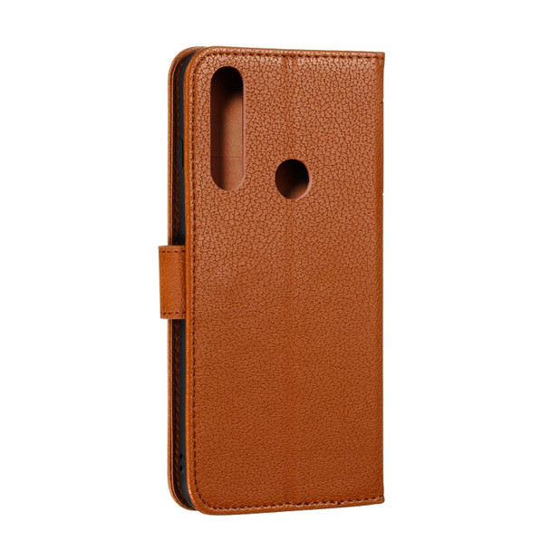 Motorola Moto G Power Feather Pattern Litchi Texture Horizontal Flip Leather Case with Wallet & Holder & Card Slots(Brown)