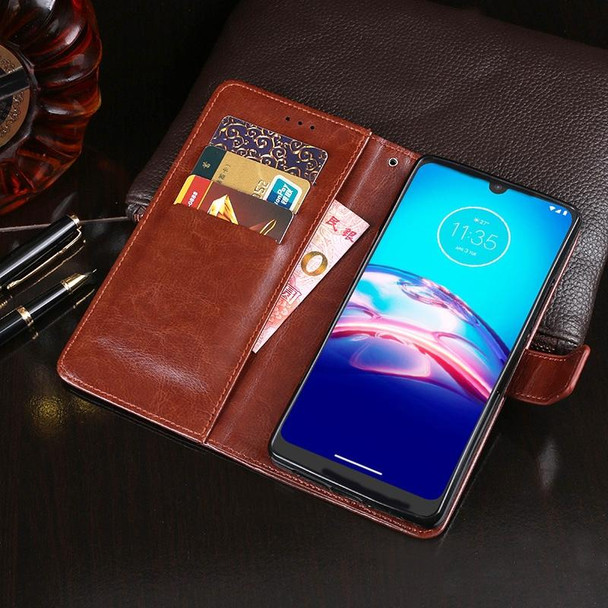 Motorola Moto E6s 2020 idewei Crazy Horse Texture Horizontal Flip Leather Case with Holder & Card Slots & Wallet(Yellow)