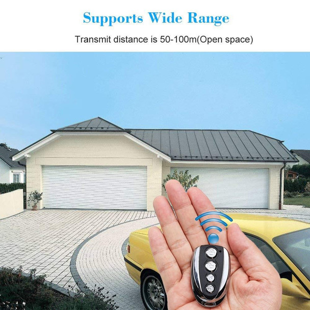 K18 Universal U-shaped Copy Electric Rolling Shutter Door Gate Garage Remote Controller, Frequency:433MHZ