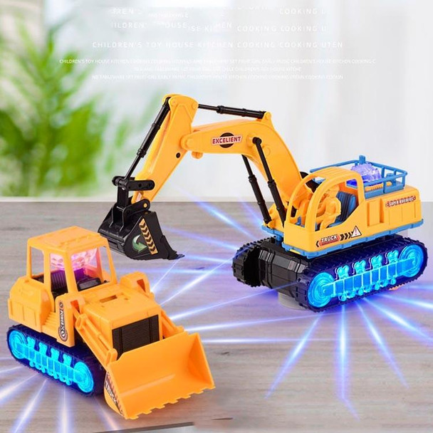 Children Light And Music Simulation Electric Excavator Car Toy, Style: Engineering Vehicle