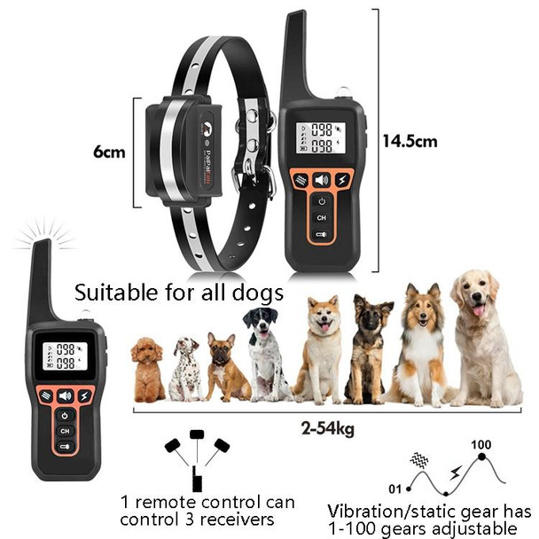 PaiPaitek PD529 Remote Control Dog Training Device Voice Control Anti-Barking Device Dog Training Device(Yellow)