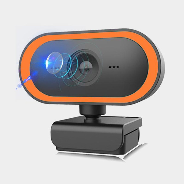 C11 2K Picture Quality HD Without Distortion 360 Degrees Rotate Built-in Microphone Sound Clear Webcams with Tripod(Orange)