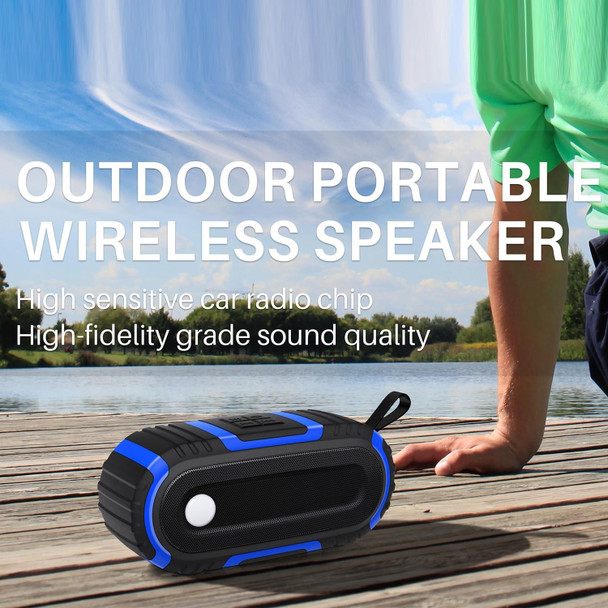 NewRixing NR-5016 Outdoor Splash-proof Water Bluetooth Speaker, Support Hands-free Call / TF Card / FM / U Disk(Green)